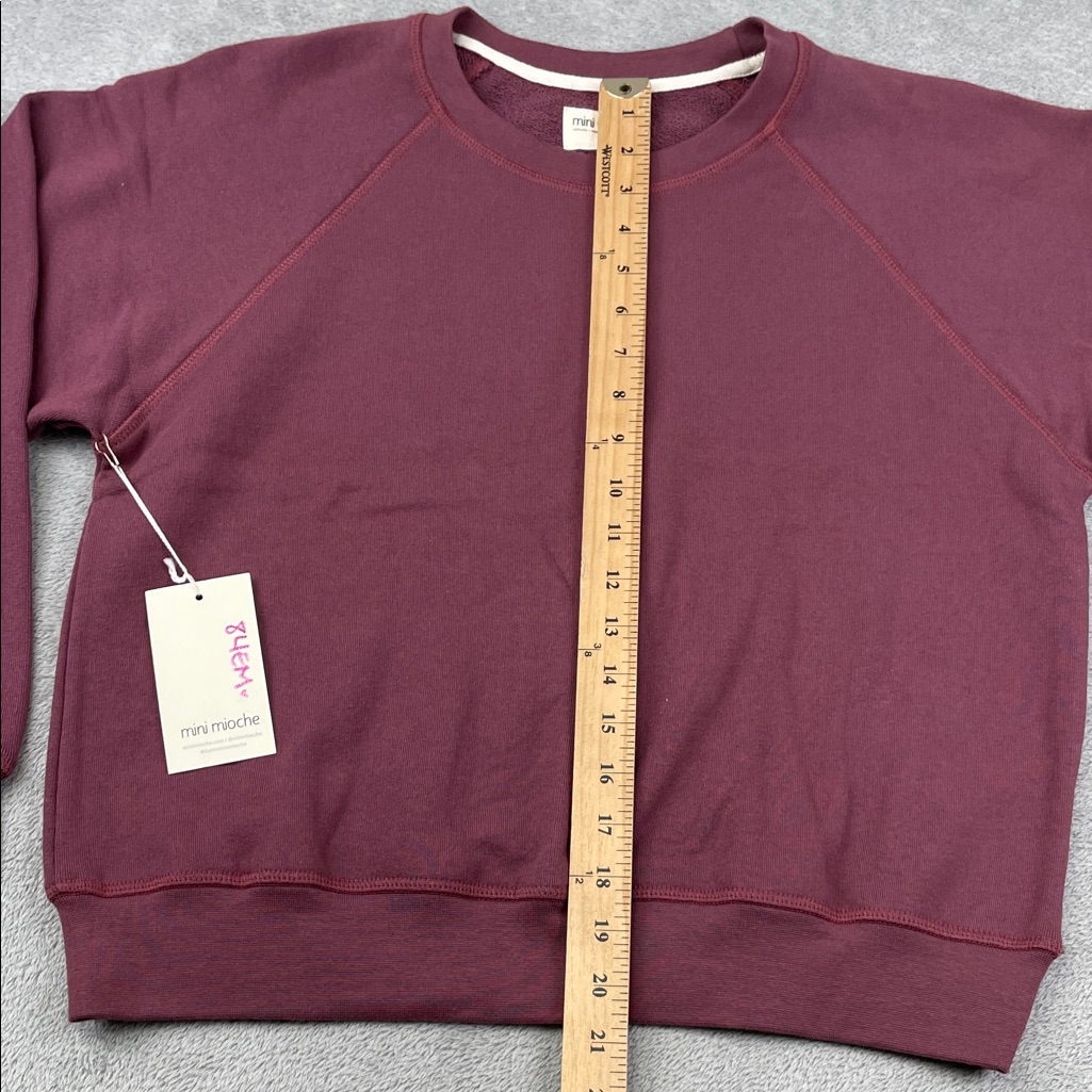 New Mini Mioche Xs Womens Purple 100% Organic Cotton Sweatshirt "Made Of Magic" — image 6 of 8